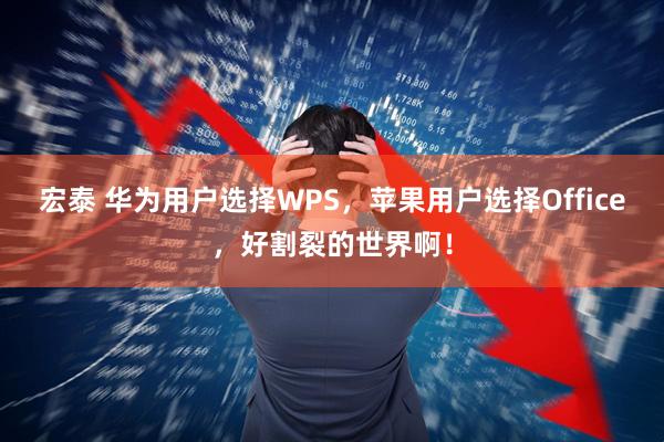 宏泰 华为用户选择WPS，苹果用户选择Office，好割裂的世界啊！